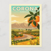 Vintage Corona California Postkarte (Vorderseite)
