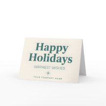 Vintage Corporate Script Happy Holidays