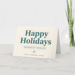 Vintage Corporate Script Happy Holidays Feiertagskarte