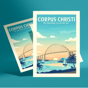 Vintage Corpus Christi Texas Postkarte
