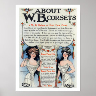 Vintage-Corset-Werbeanzeige Druck 4 Poster
