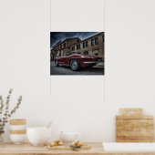 Vintage Corvette-Muskelauto Poster (Küche)