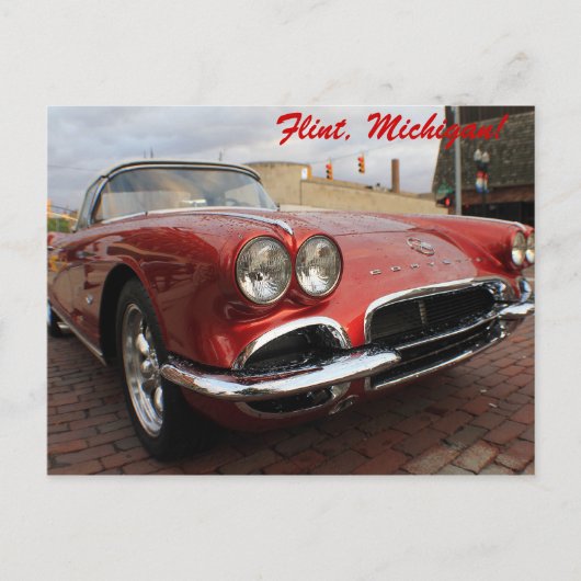 Vintage Corvette Postkarte (Vorderseite)