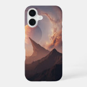 Vintage Cosmic Landscape iPhone 16 Hülle (Rückseite)