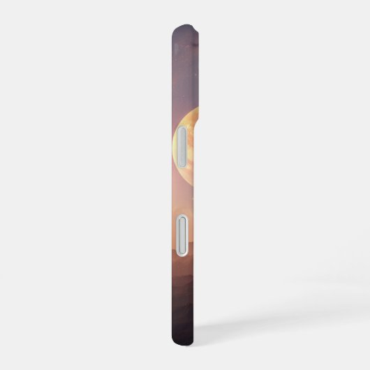 Vintage Cosmic Landscape iPhone 16 Hülle (Rechte Seite)