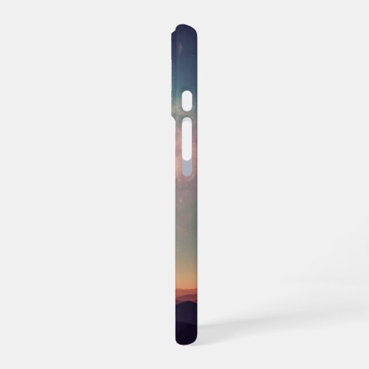 Vintage Cosmic Landscape iPhone 16 Hülle (Linke Seite)