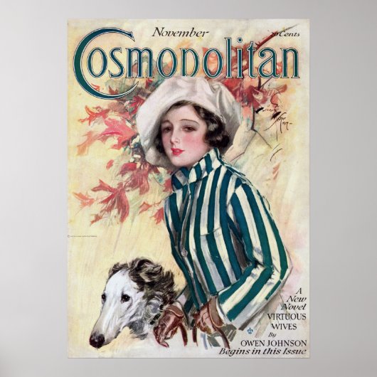 Vintage Cosmopolitan Magazin Cover Poster (Vorne)