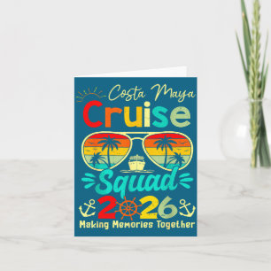 Vintage Costa-Maya Kreuzfahrt-Truppe 2026 Kreuzfah Karte