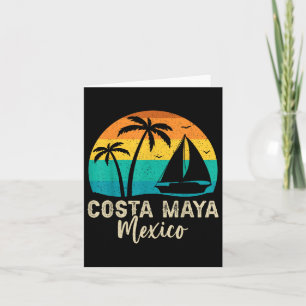 Vintage Costa Maya Mexiko Sonnenuntergang passende Karte
