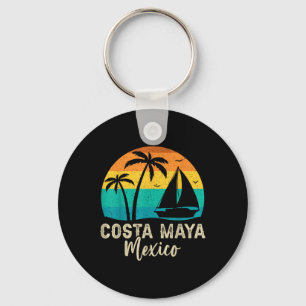 Vintage Costa Maya Mexiko Sonnenuntergang passende Schlüsselanhänger
