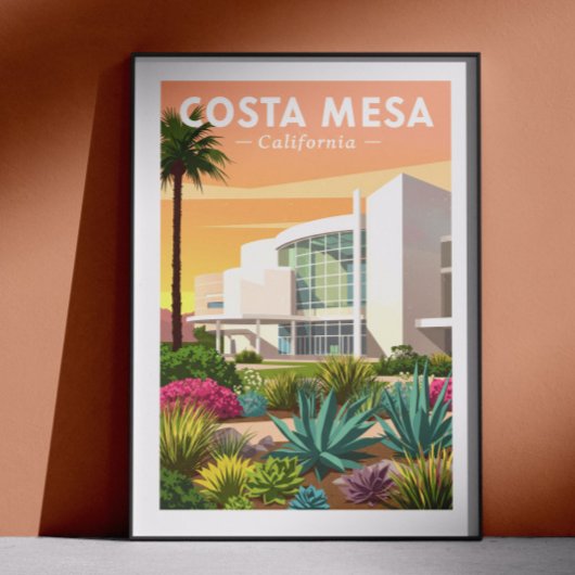 Vintage Costa Mesa Kalifornien Poster