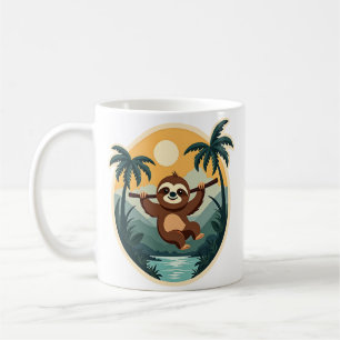 Vintage Costa Rica Faultier Tropisches Reise-Shirt Kaffeetasse