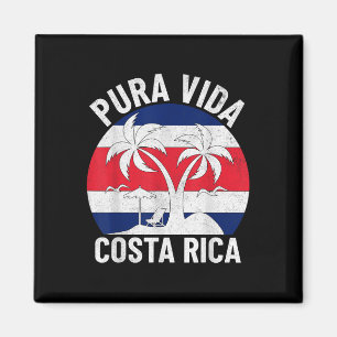 Vintage Costa Rica Flagge Pura Vida Beach Summer V Magnet