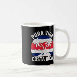 Vintage Costa Rica-Flagge Pura Vida Strand Sommer Kaffeetasse
