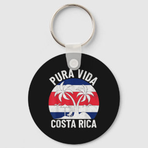 Vintage Costa Rica-Flagge Pura Vida Strand Sommer  Schlüsselanhänger