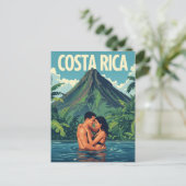 Vintage Costa Rica Reise Postkarte (Stehend Vorderseite)