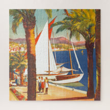 Vintage Cote D'Azur Alte Reise Kunst, Dichtung und
