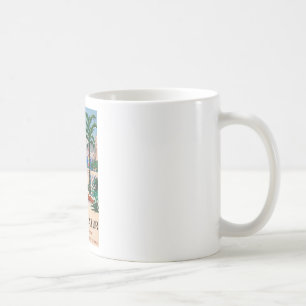 Vintage Cote D'Azur Beach Girl Kaffeetasse