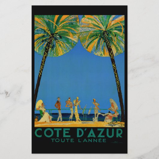 Vintage Côte d'Azur Briefpapier (Vorderseite)