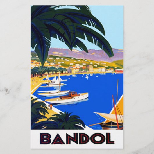 Vintage Cote D'Azur Briefpapier (Vorderseite)