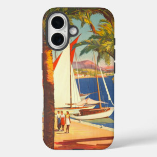 Vintage Côte d'Azur iPhone 16 Hülle