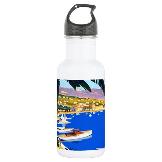 Vintage Cote D'Azur Edelstahlflasche (Vorderseite)