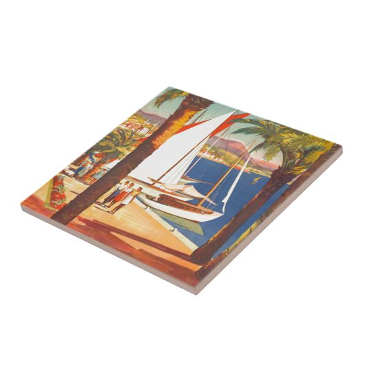 Vintage Côte d'Azur Fliese (Seite)