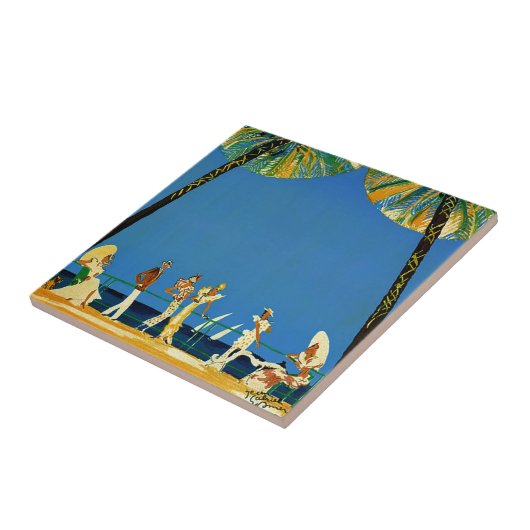 Vintage Côte d'Azur Fliese (Seite)