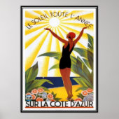 Vintage Côte d'Azur, Frankreich - Poster (Vorne)