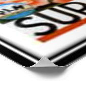 Vintage Côte d'Azur, Frankreich - Poster (Ecke)