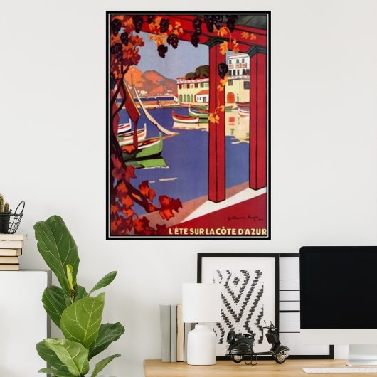 Vintage Côte d'Azur, Frankreich - Poster (Heimbüro)
