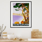 Vintage Côte d'Azur, Frankreich - Poster (Küche)