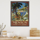 Vintage Côte d'Azur, Frankreich - Poster (Küche)