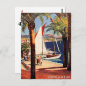 Vintage Côte d'Azur, Frankreich - Postkarte (Vorne/Hinten)