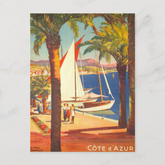 Vintage Côte d'Azur Französische Reise Postkarte