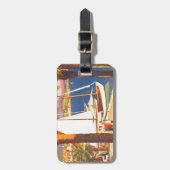 Vintage Côte d'Azur Gepäckanhänger (Vorderseite vertikal)