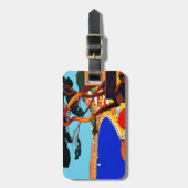 Vintage Côte d'Azur Gepäckanhänger (Vorderseite vertikal)