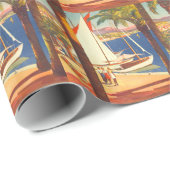 Vintage Côte d'Azur Geschenkpapier (Rolleneckpunkt)