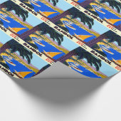 Vintage Cote D'Azur Geschenkpapier (Ecke)