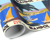 Vintage Cote D'Azur Geschenkpapier (Rolleneckpunkt)