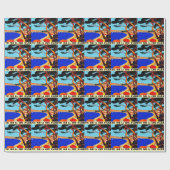 Vintage Côte d'Azur Geschenkpapier (Flach)