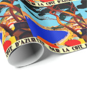 Vintage Côte d'Azur Geschenkpapier (Rolleneckpunkt)