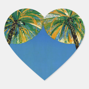 Vintage Côte d'Azur Herz-Aufkleber