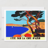 Vintage Côte d'Azur Karte (Vorderseite)