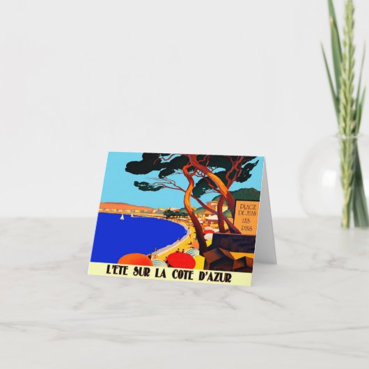 Vintage Côte d'Azur Karte (Vorderseite)