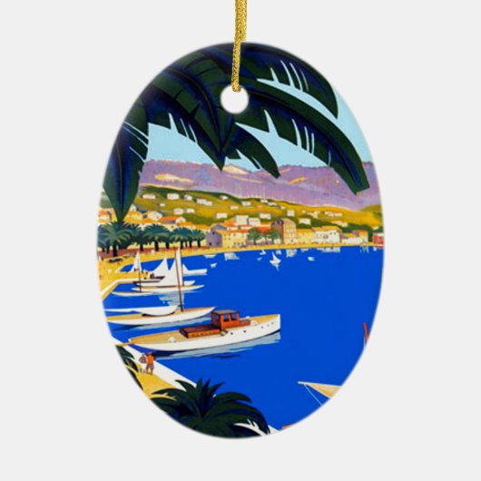 Vintage Cote D'Azur Keramikornament (Vorne)