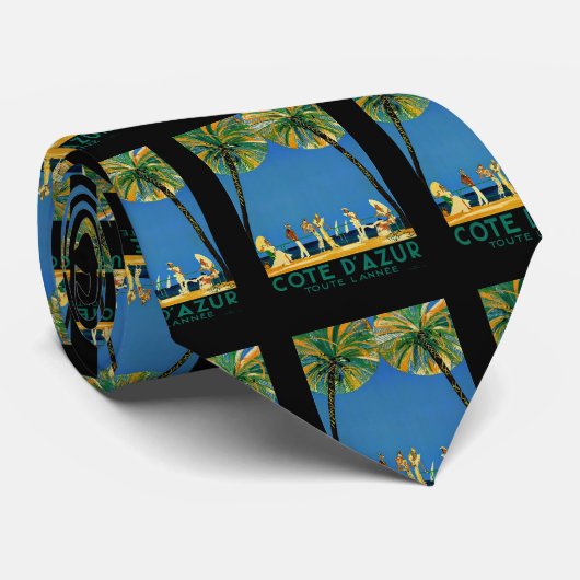 Vintage Côte d'Azur Krawatte (Gerollt)