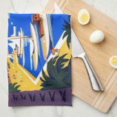 Vintage Cote D'Azur Küchentuch (Viertel Falte)