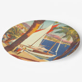 Vintage Côte d'Azur Pappteller (Schrägansicht)