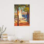 Vintage Côte d'Azur Poster (Küche)